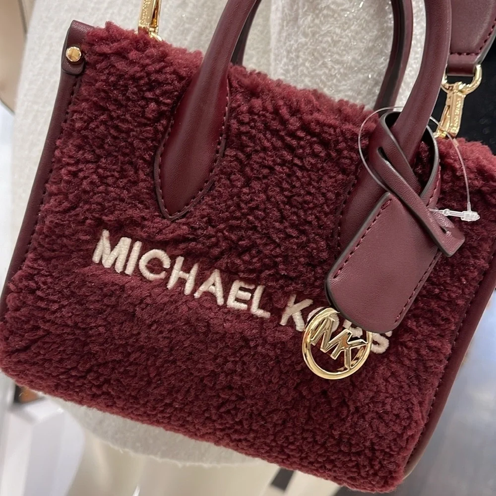 Michael Kors Mirella Extra-Small Sherpa XS SHOPPER XBODY SHEARLING Crossbody
